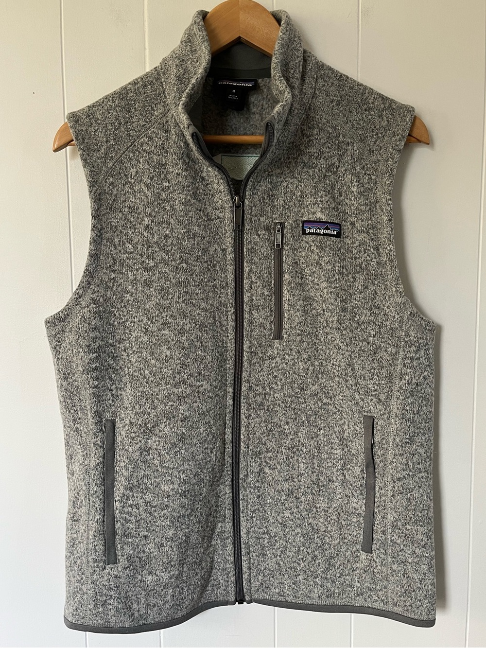 Patagonia Better Sweater Vest Grey Sleeveless Jacket Fleece Logo 25881 Zip Up